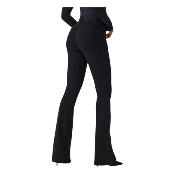 NWOT Spanx Women's Black Flared Jeans - Picture 4 of 7